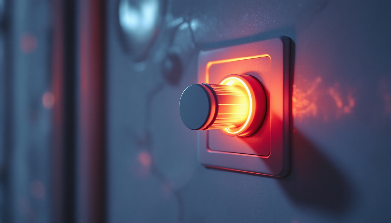A photograph of a close-up of a dryer plug outlet illuminated by soft