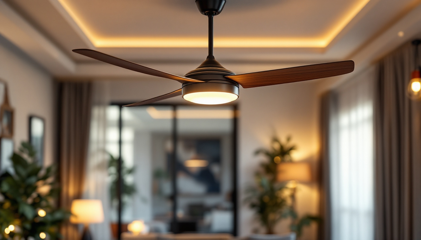white ceiling fan with light