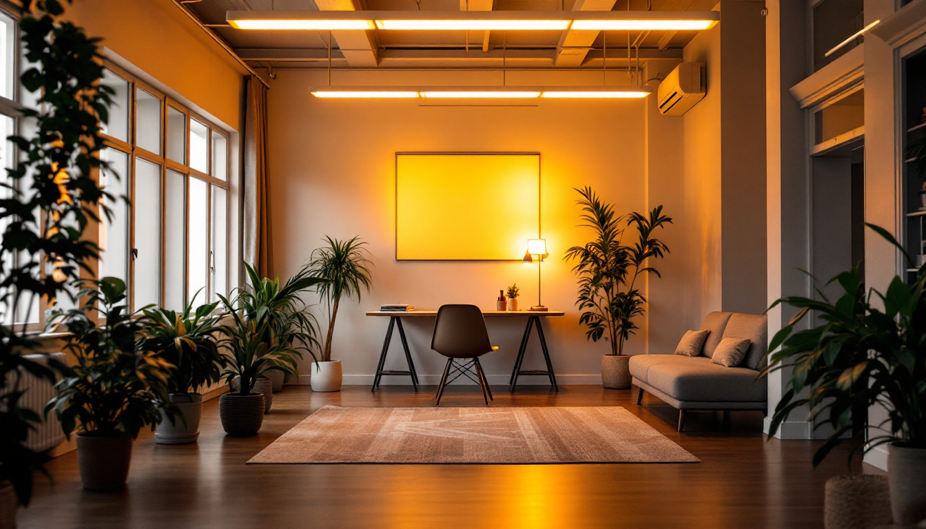 A photograph of a well-lit indoor space showcasing the warm