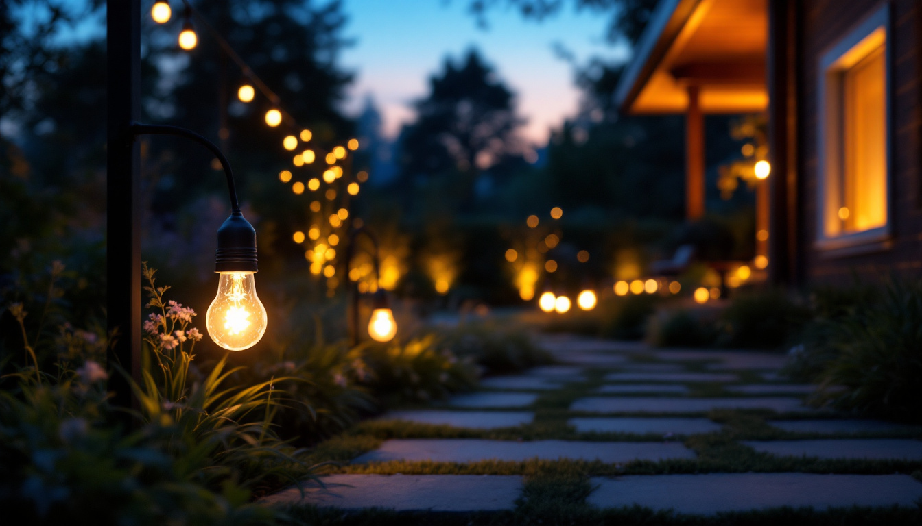 A photograph of a beautifully illuminated outdoor scene at dusk