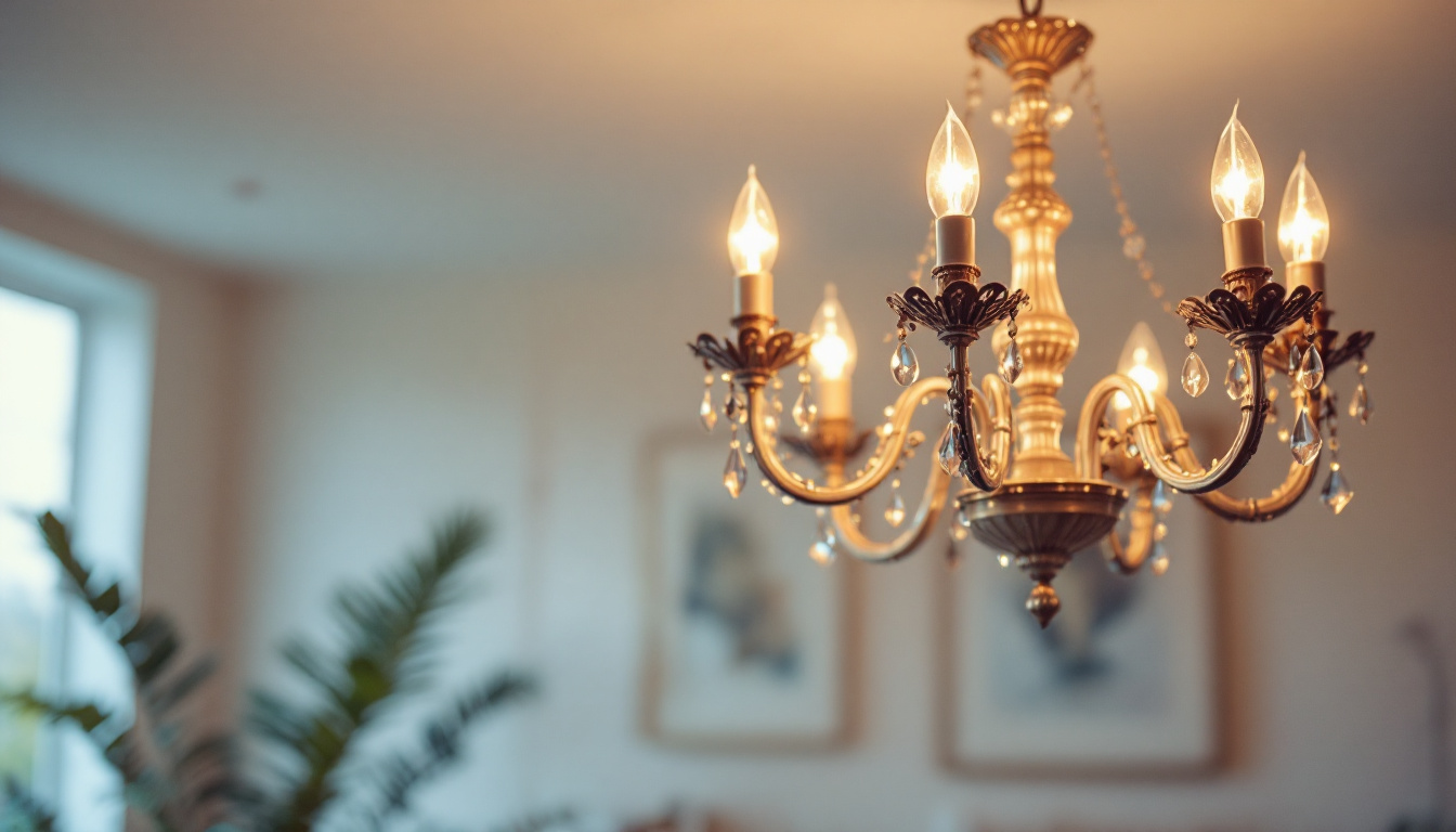 A photograph of a beautifully designed chandelier in a well-lit space