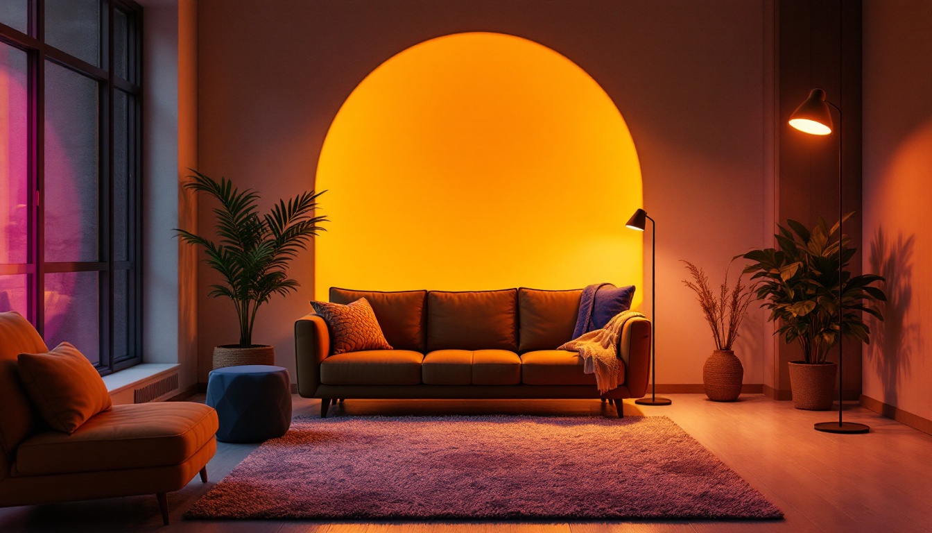 A photograph of a stylishly designed interior space featuring various 4 led can lights in different settings