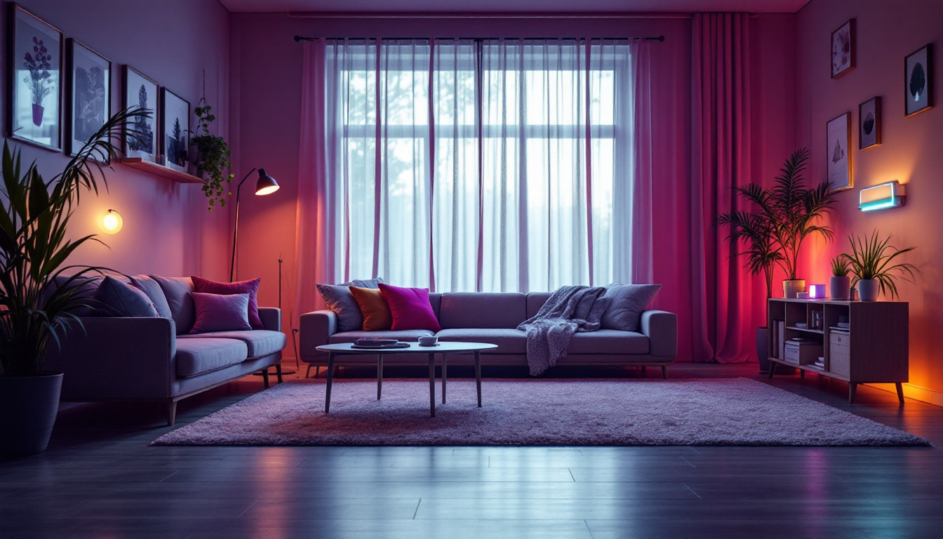 A photograph of a beautifully lit room showcasing the warm ambiance created by strategically placed led strip lights