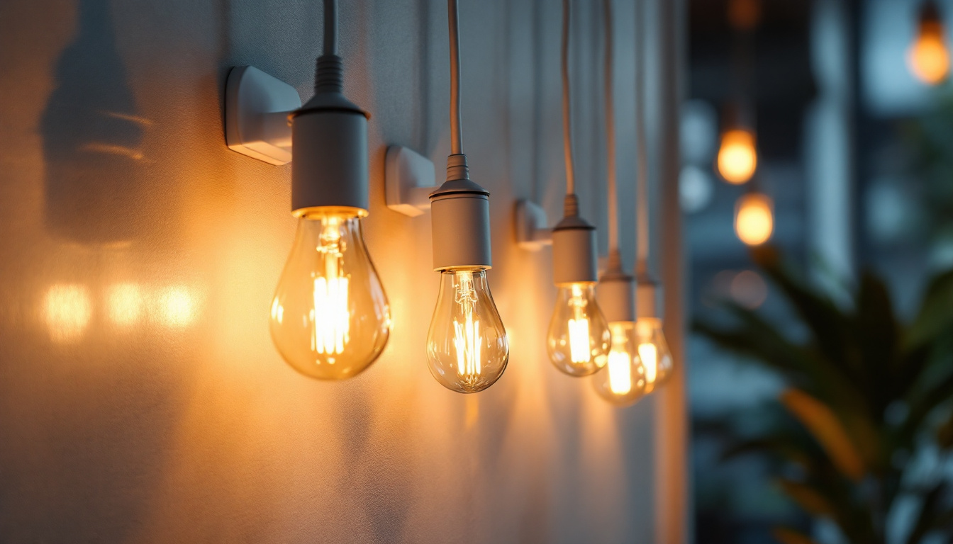 A photograph of a modern lighting installation featuring sleek 2-wire electrical connectors