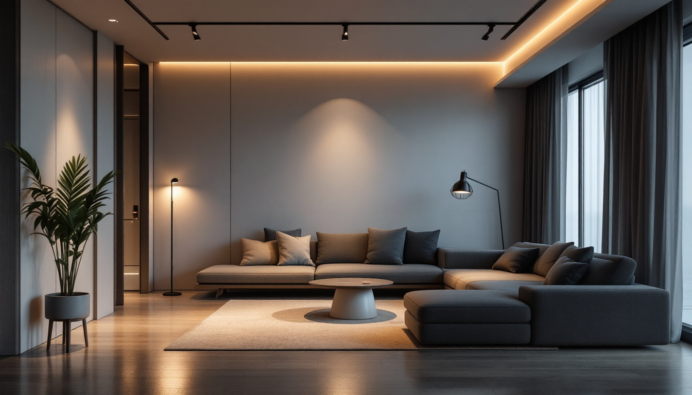 A photograph of a beautifully designed interior space featuring automatic motion sensors in action