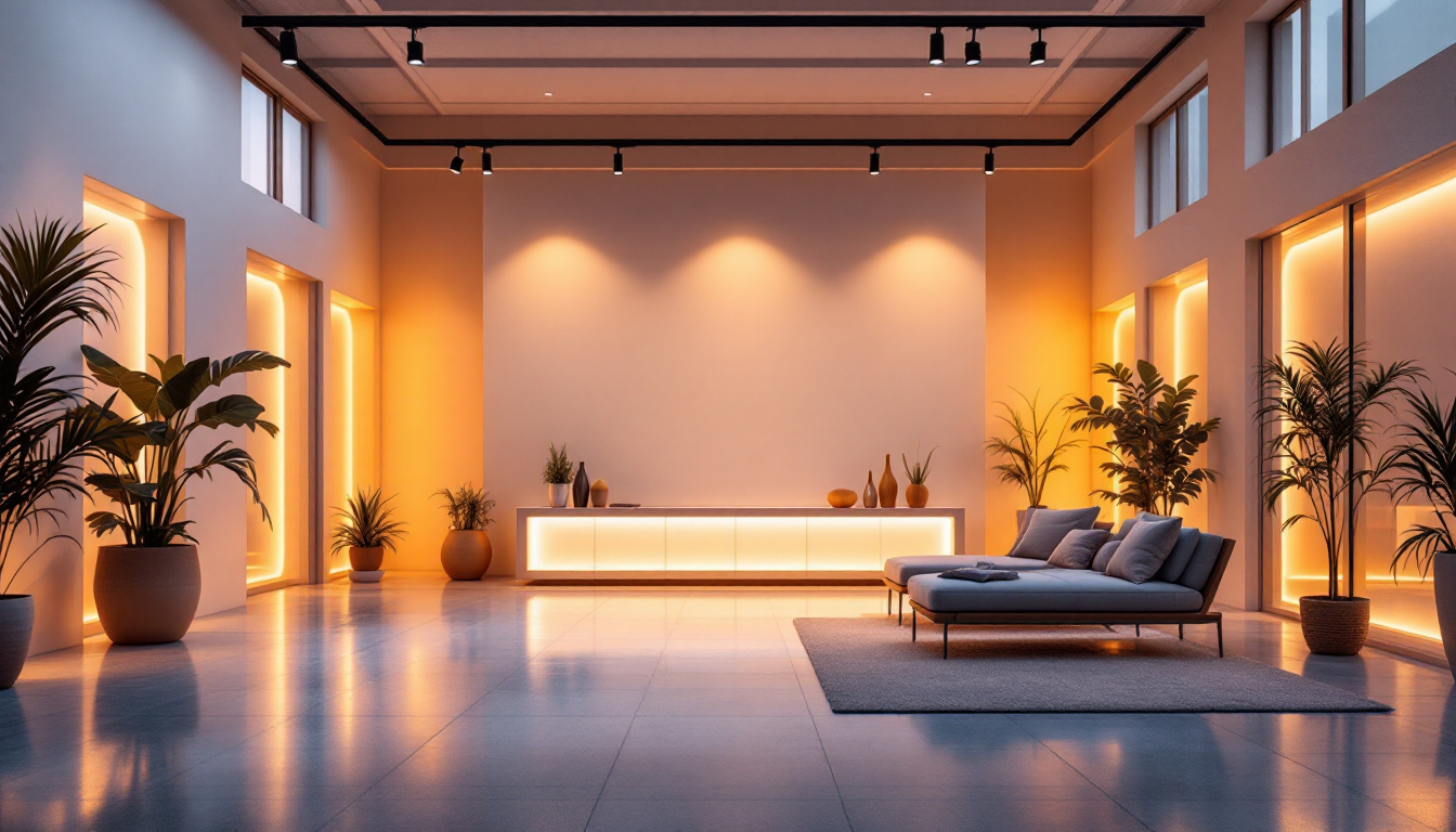 A photograph of a well-lit indoor or outdoor space showcasing 8 ft led lights in use