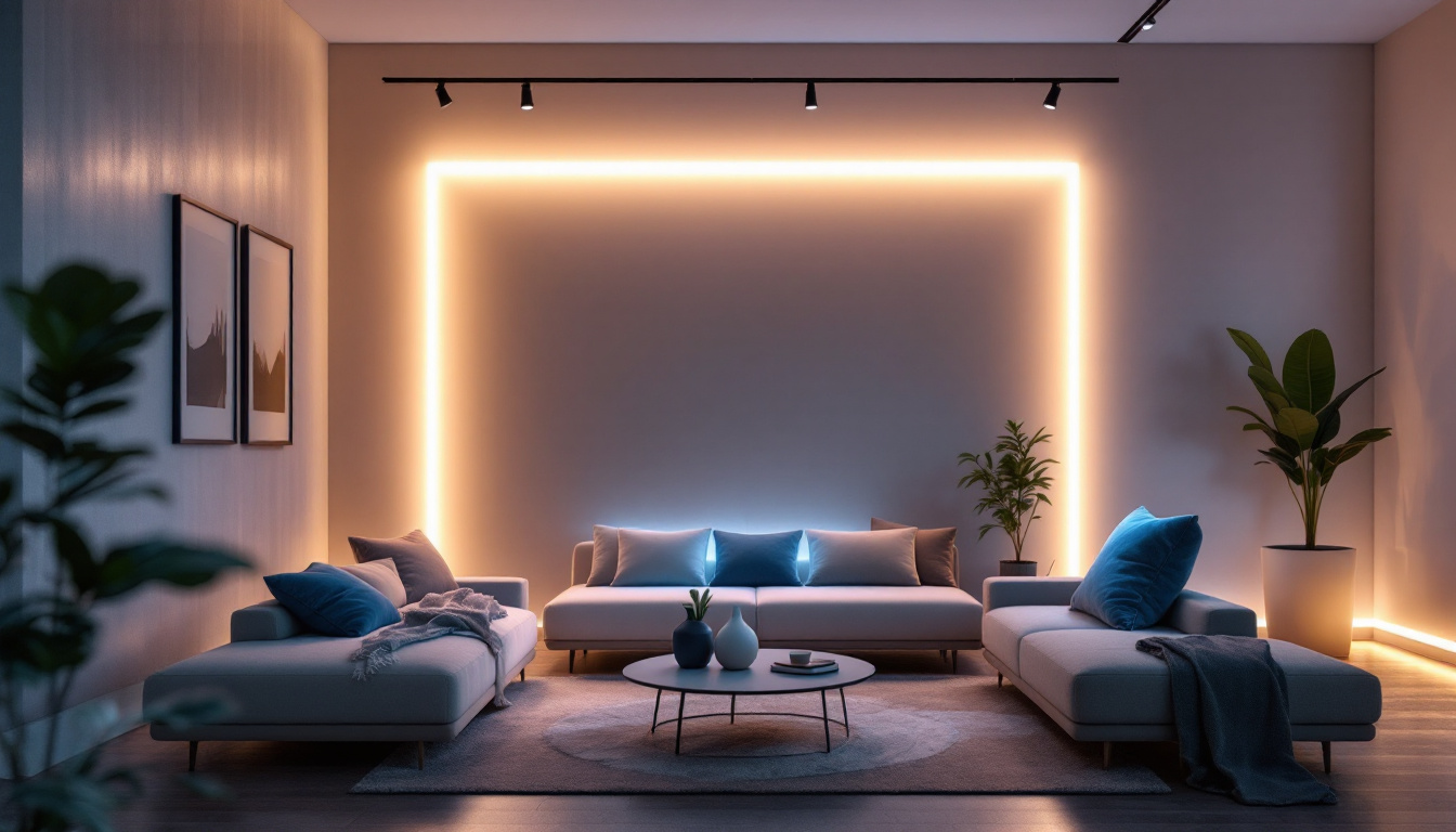 A photograph of a beautifully lit space featuring an 8ft led strip light