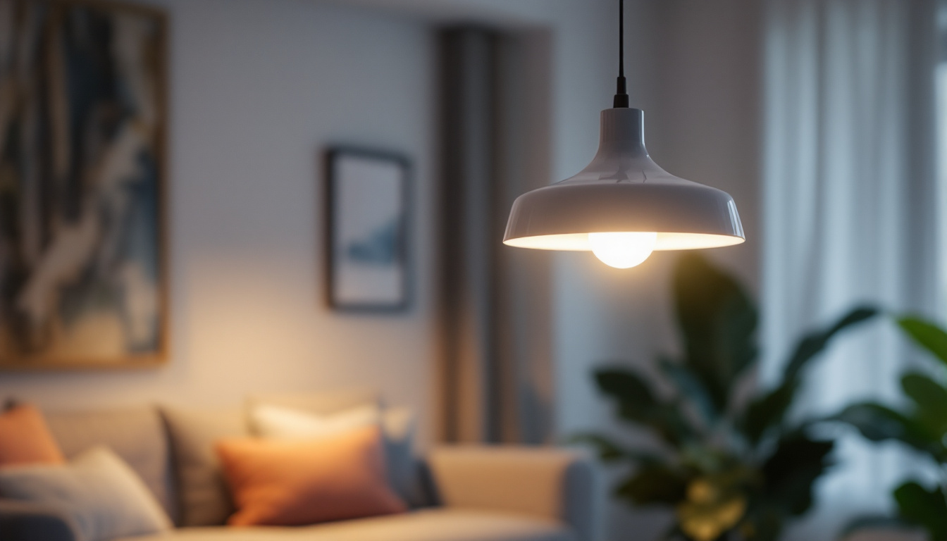 A photograph of a beautifully designed hanging light fixture in a modern living space