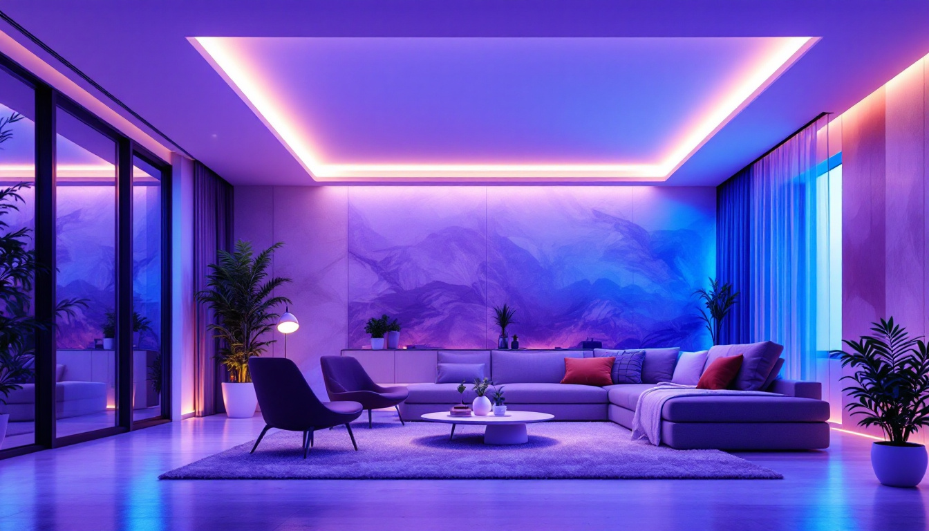 A photograph of a beautifully designed interior space showcasing recessed led light fixtures in action
