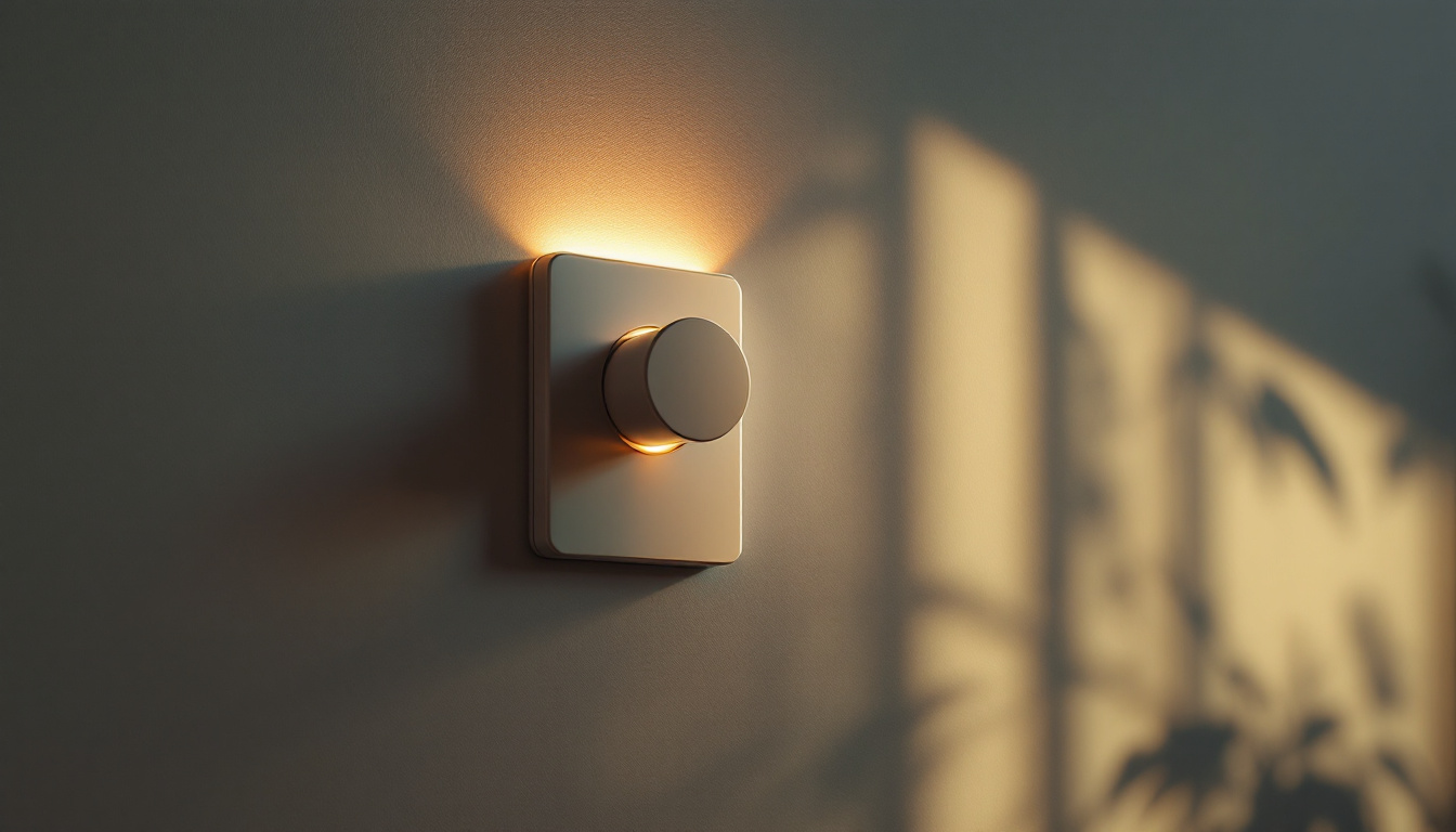 A photograph of a well-lit room featuring a stylish plug-in outlet in use