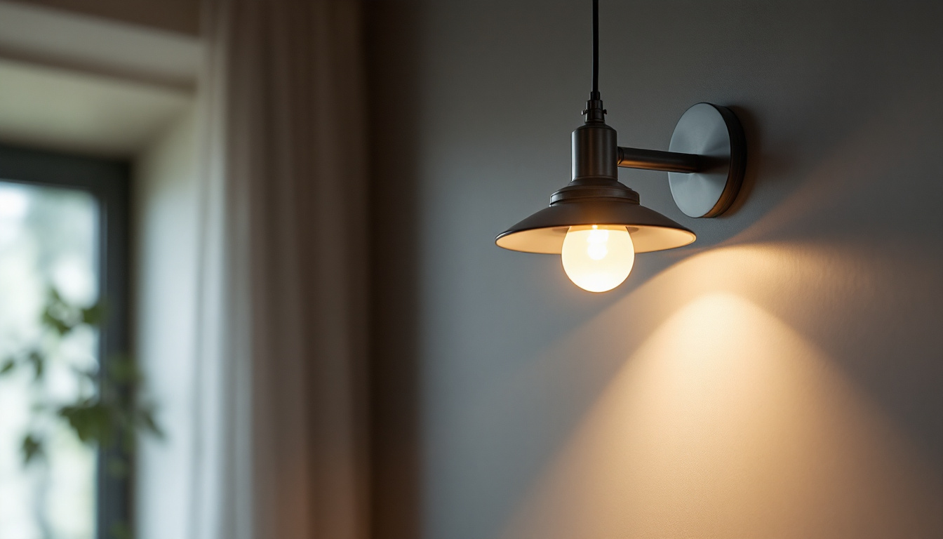 A photograph of a stylish light fixture bracket installed in a beautifully lit room