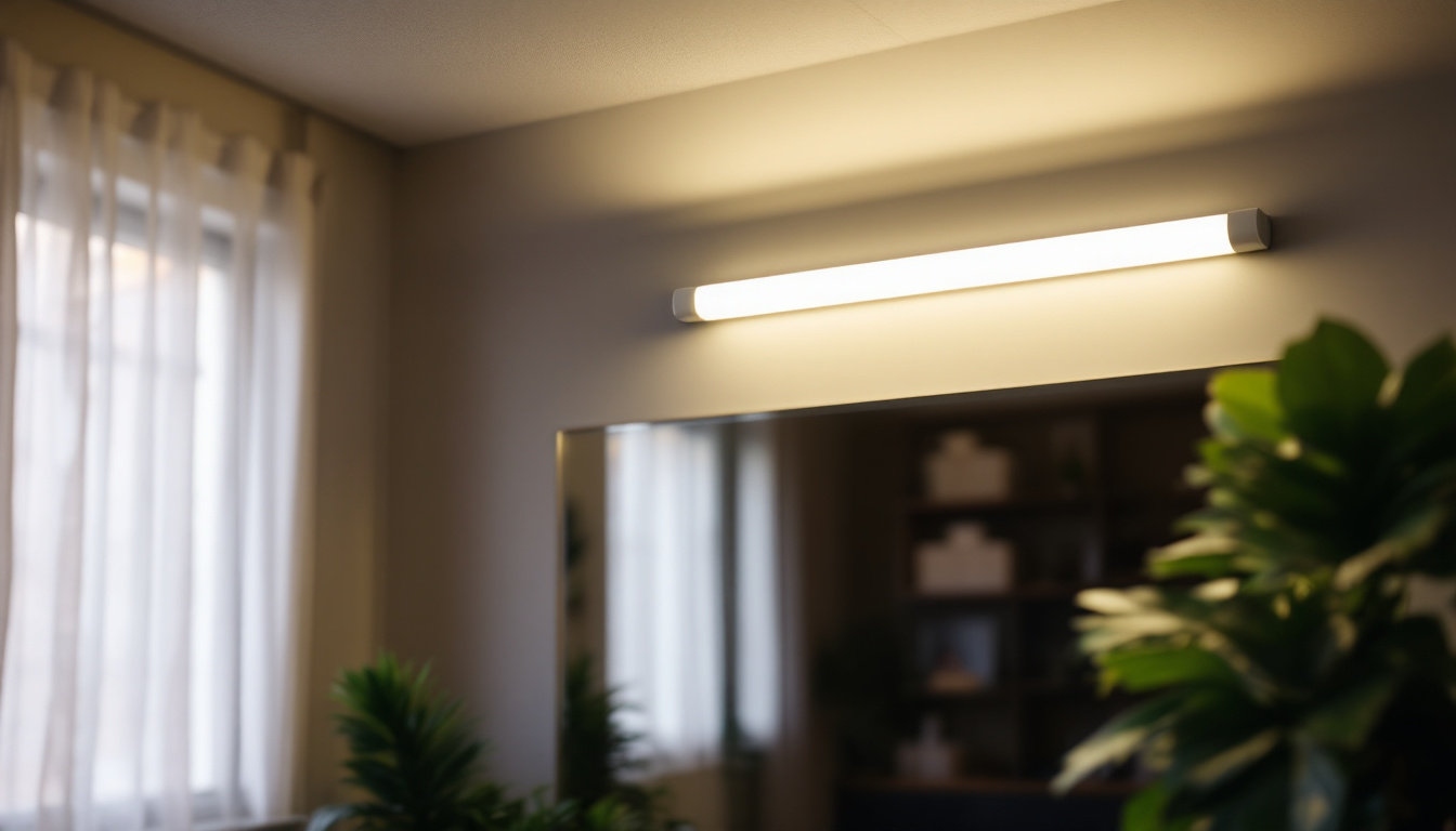 A photograph of a well-lit interior space showcasing a 4ft led tube light in use