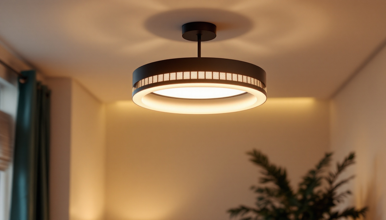 A photograph of a beautifully designed ceiling lamp that showcases both elegance and functionality