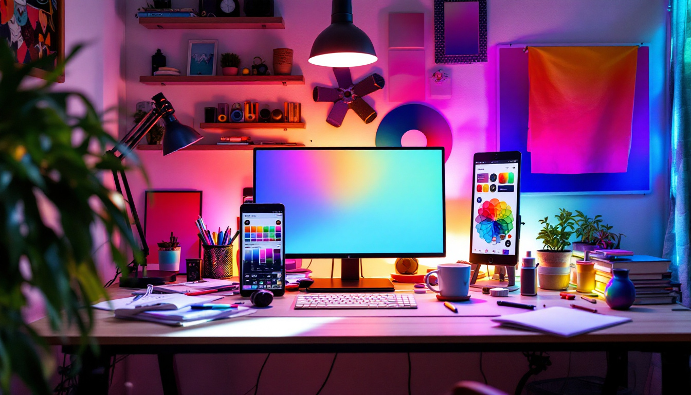 A photograph of a vibrant