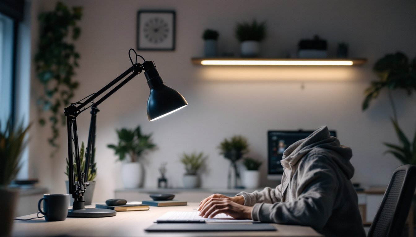 A photograph of capture a photograph of a well-lit workspace featuring the highest-rated led tubes in action