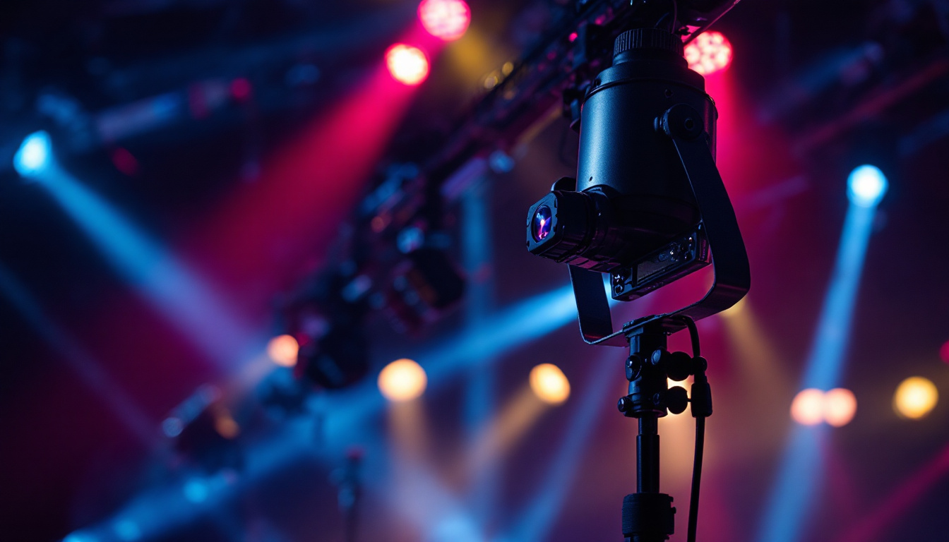 A photograph of a well-lit track led setup showcasing vibrant lighting effects in a dynamic environment