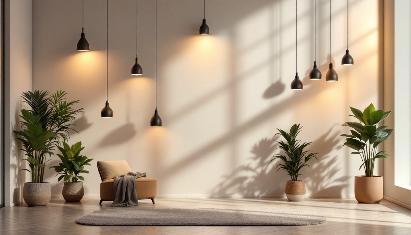 A photograph of a beautifully designed room showcasing various pot light installations