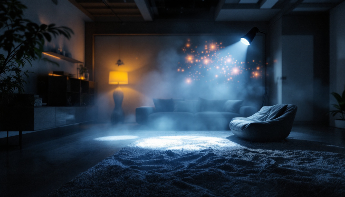 A photograph of a well-lit scene showcasing the transformative effect of a light connector