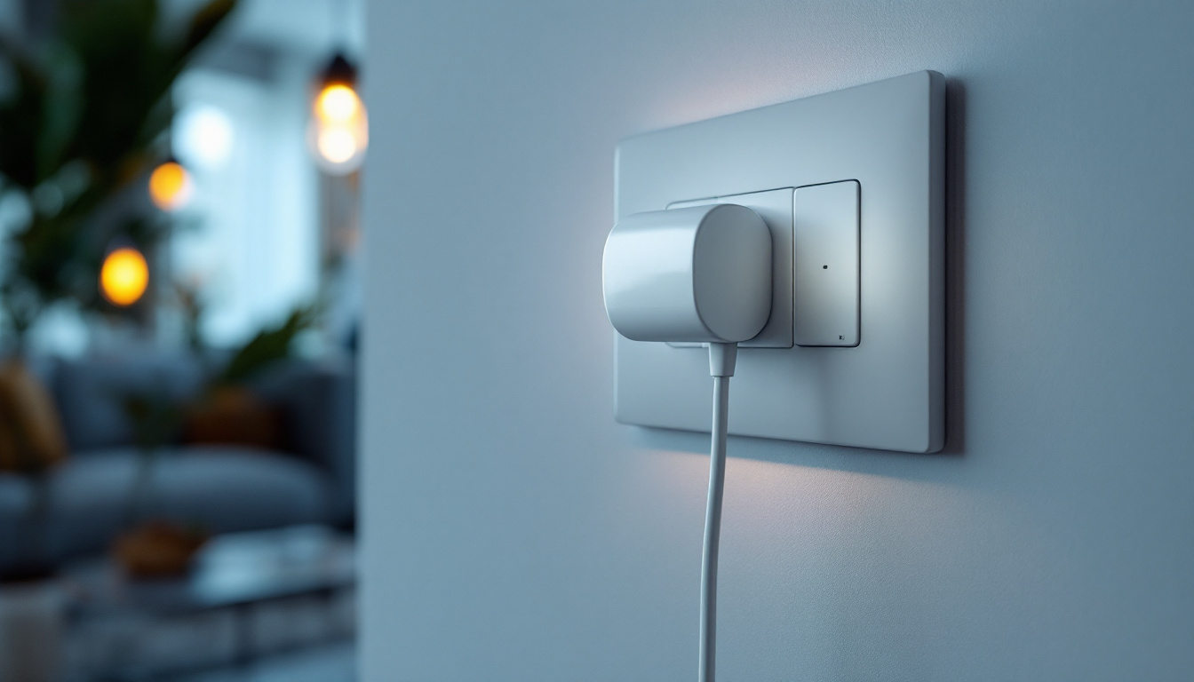 A photograph of a modern wire light switch outlet in an aesthetically pleasing setting
