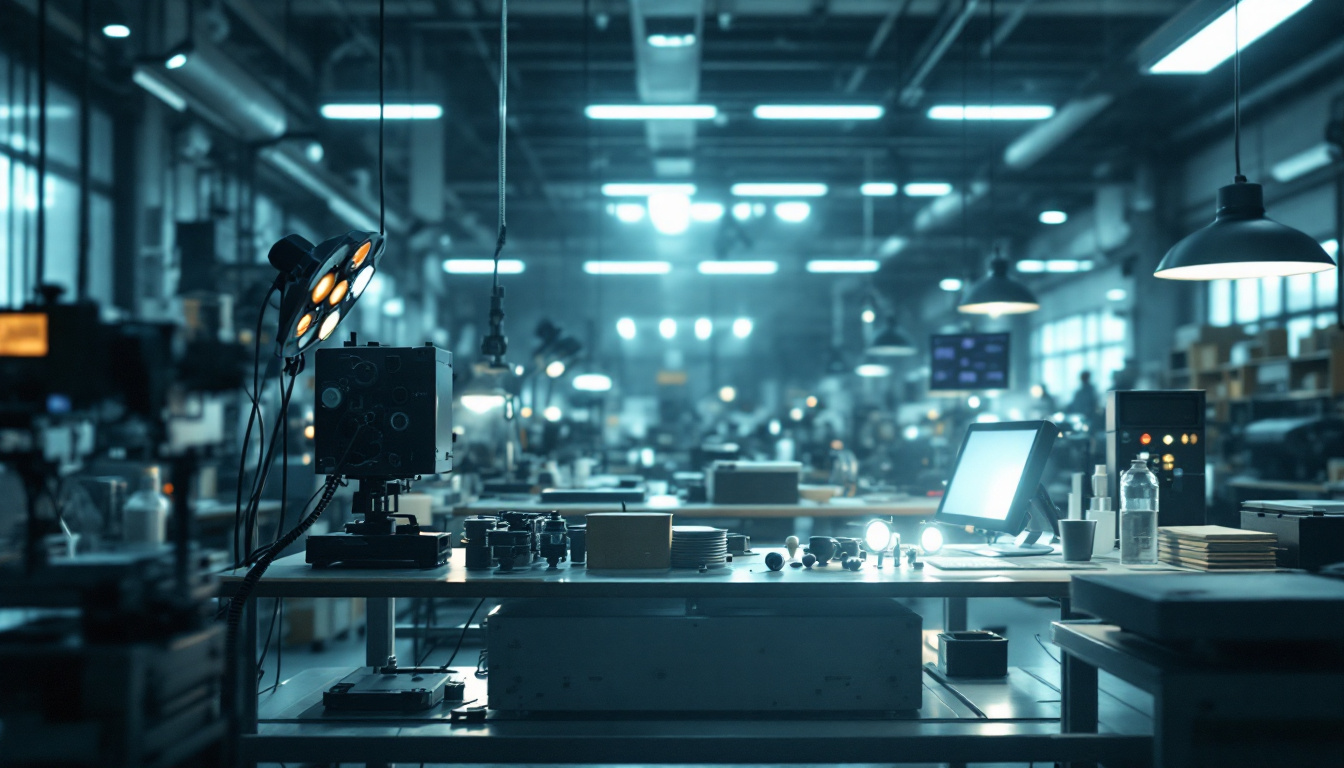 A photograph of a well-lit light industry workspace