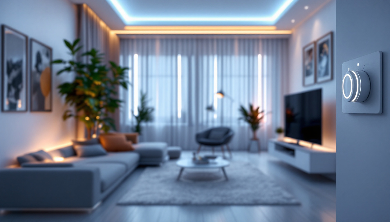 A photograph of a well-lit interior space featuring a stylish led tape light installation