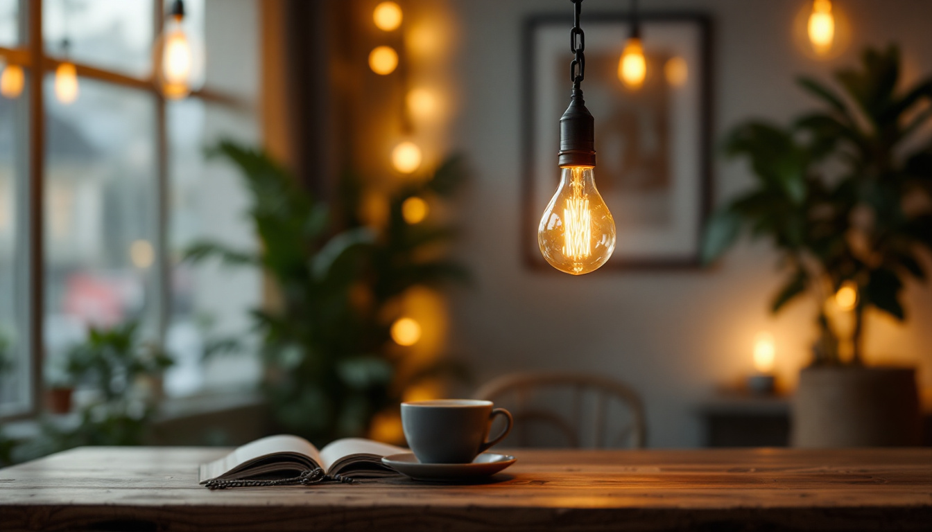 A photograph of a beautifully styled interior featuring a hanging chain lamp