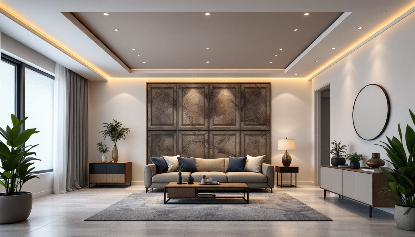 A photograph of a beautifully designed room featuring recessed ceiling lighting that highlights the space's ambiance