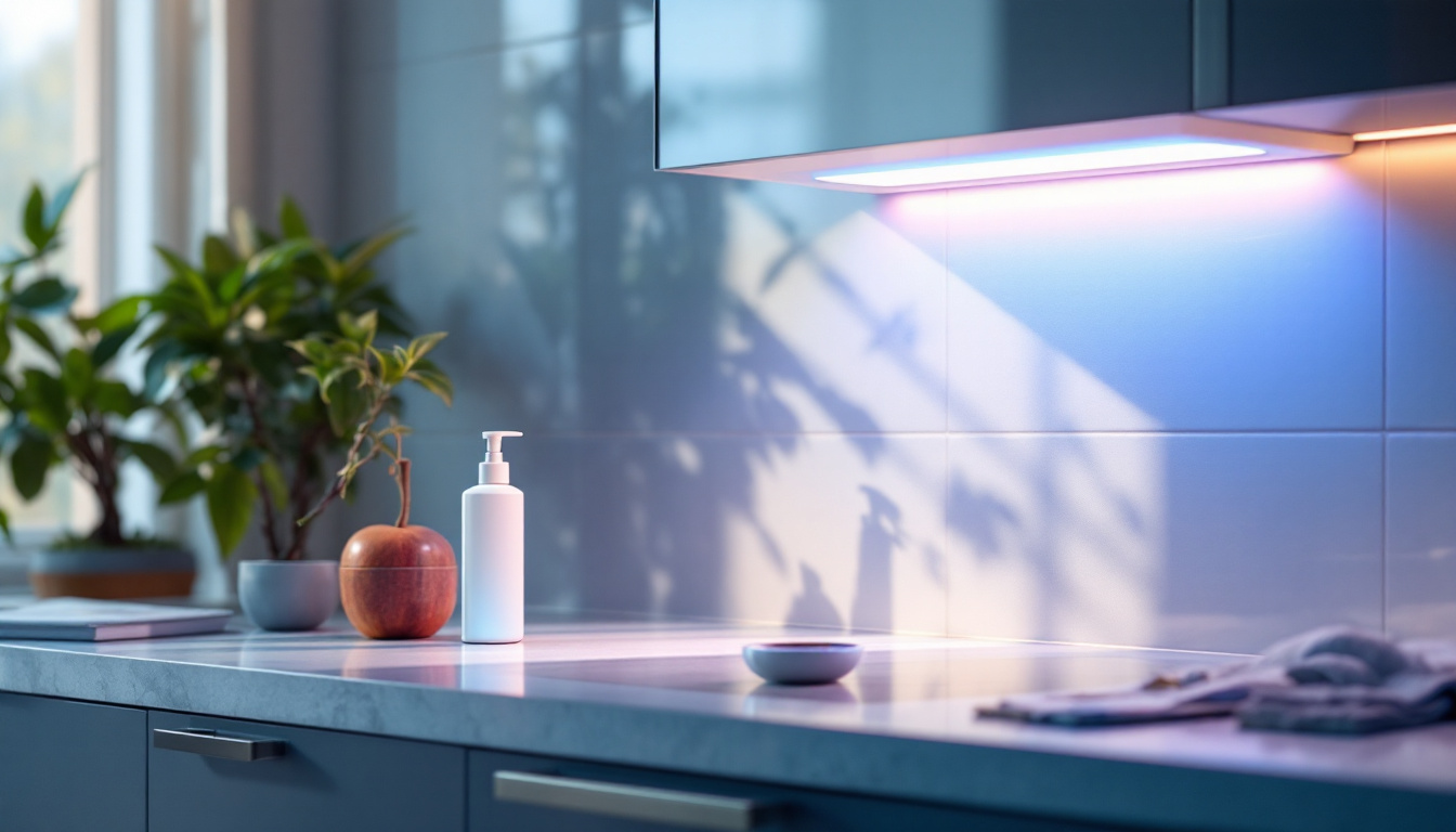 A photograph of a uv light sterilizer in action