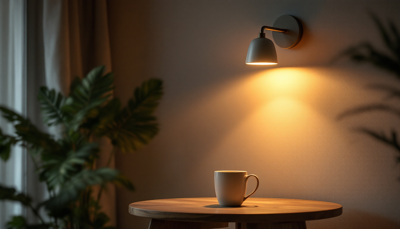 A photograph of a stylish flush mount lamp illuminating a cozy