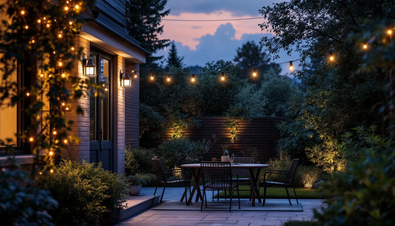 A photograph of a beautifully lit outdoor space showcasing waterproof led flood lights in action