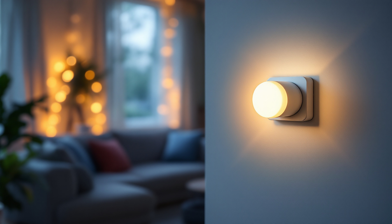 A photograph of a cozy living space featuring a dimmer switch led light in action