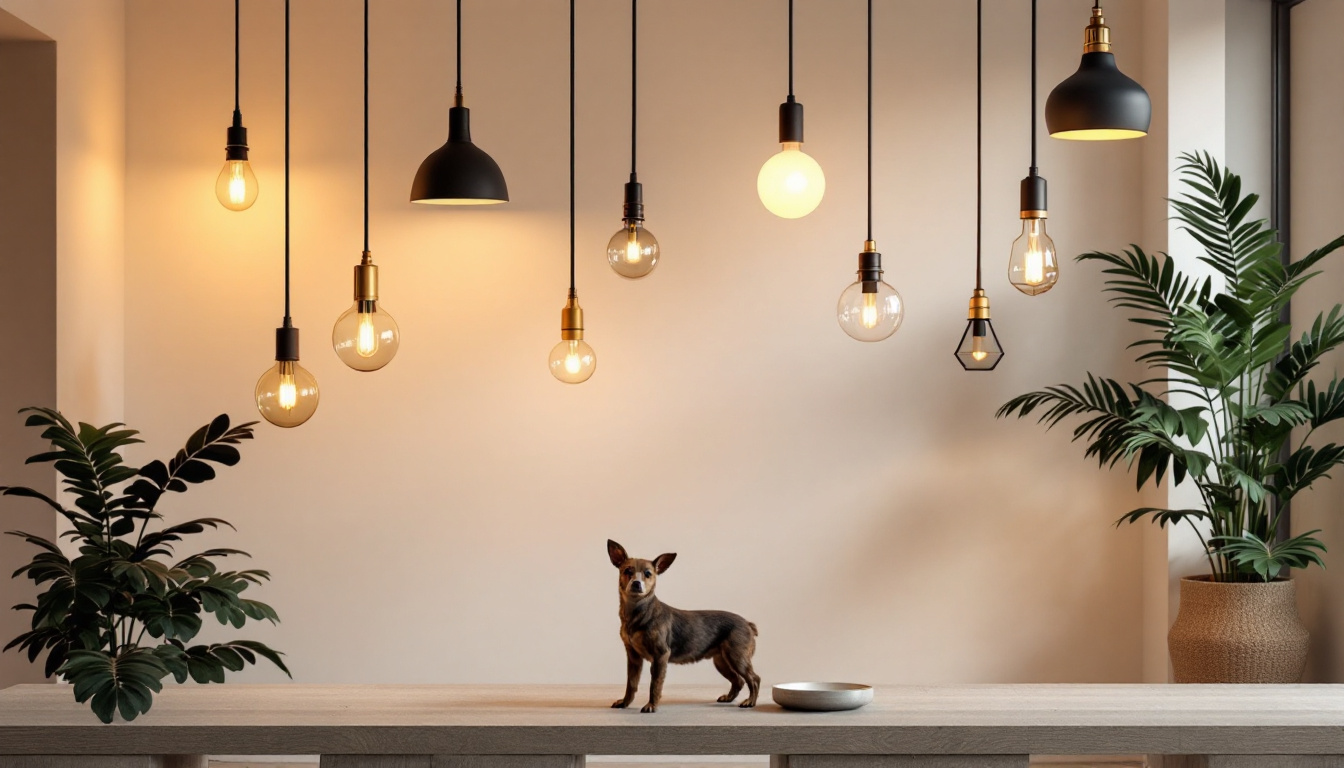 A photograph of a beautifully styled interior space featuring a variety of pendant light components