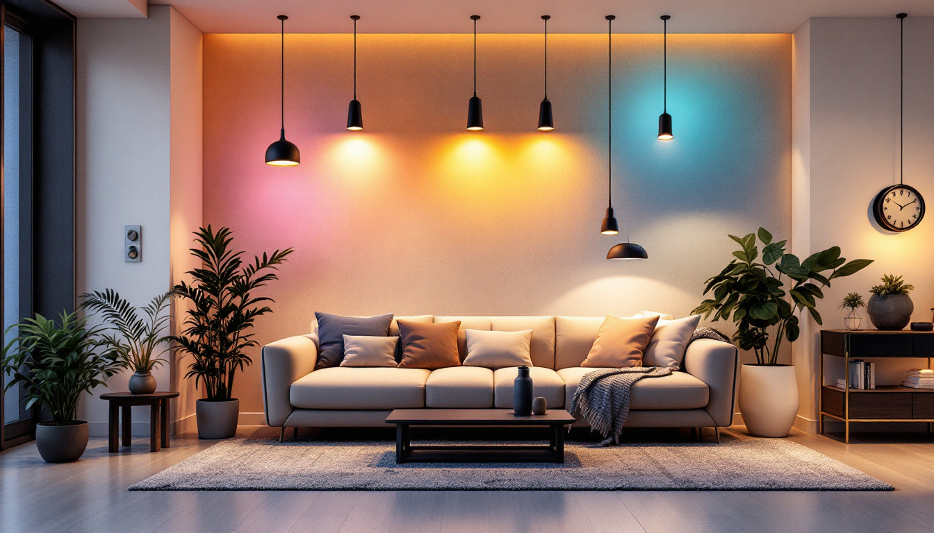 A photograph of a beautifully designed interior space that showcases a variety of stylish led light fixtures
