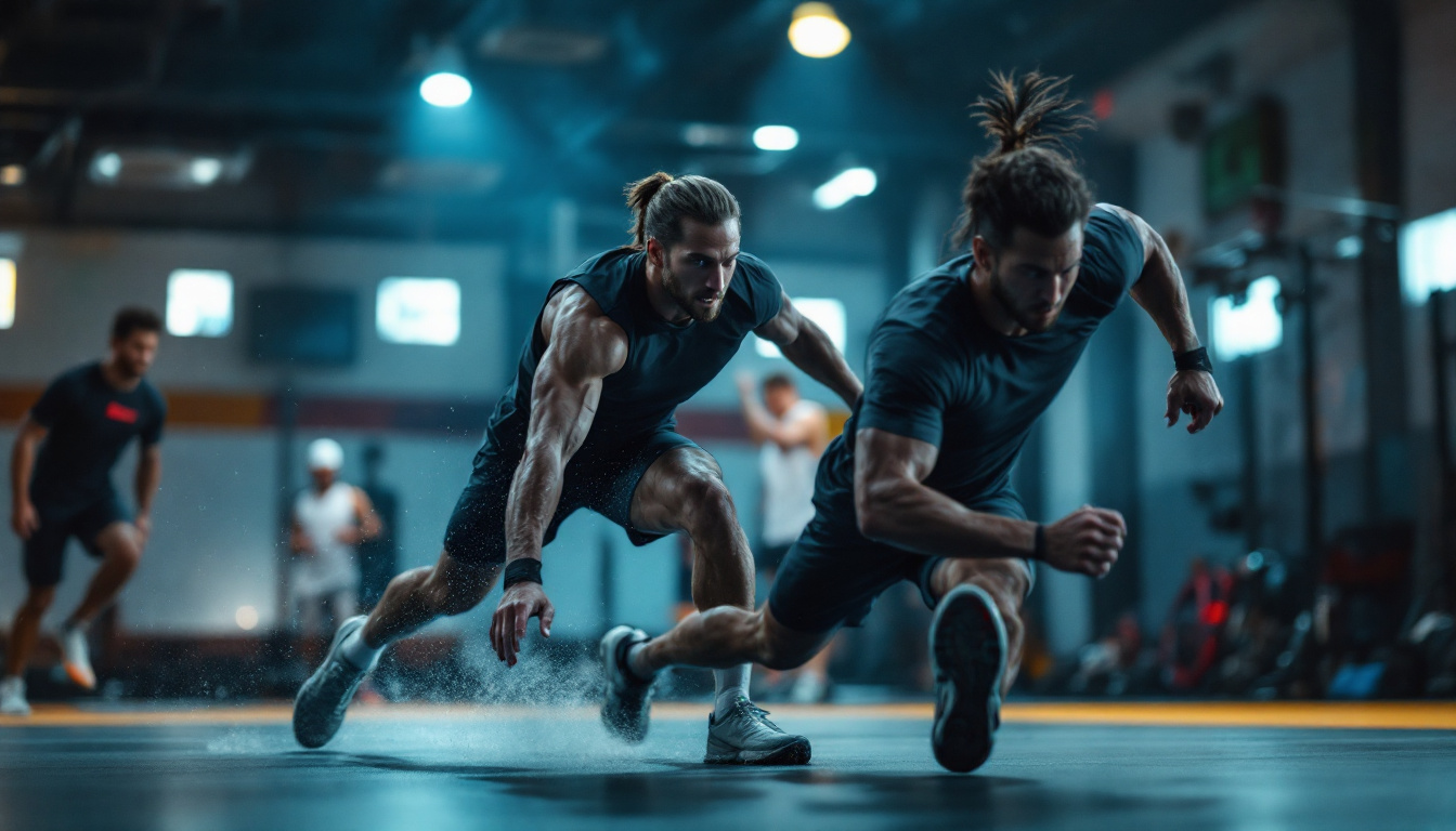 A photograph of capture a photograph of a dynamic sports scene showcasing athletes in action