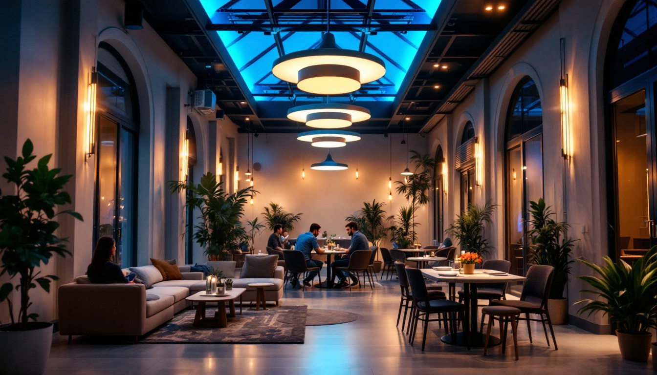A photograph of a beautifully lit interior space featuring well-designed led fixtures that highlight the architectural elements and create an inviting atmosphere