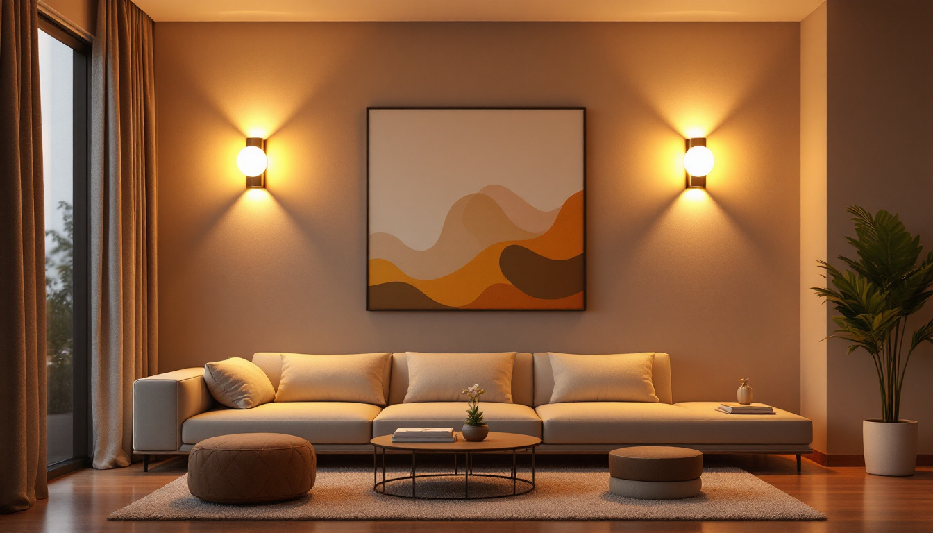 A photograph of a beautifully designed room featuring stylish led sconces that illuminate the space