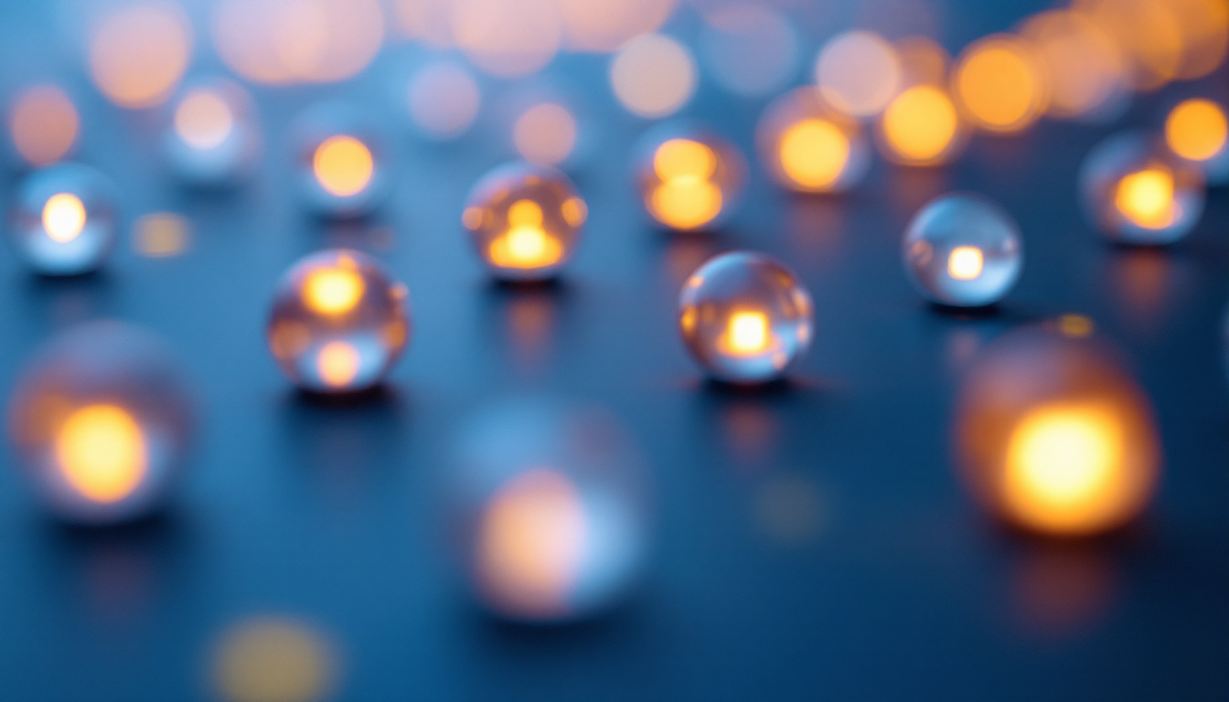 A photograph of a close-up of various led lights displaying different brightness levels