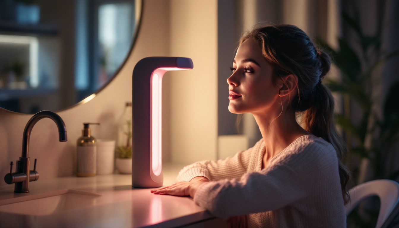 A photograph of capture a photograph of a modern uv light device in use