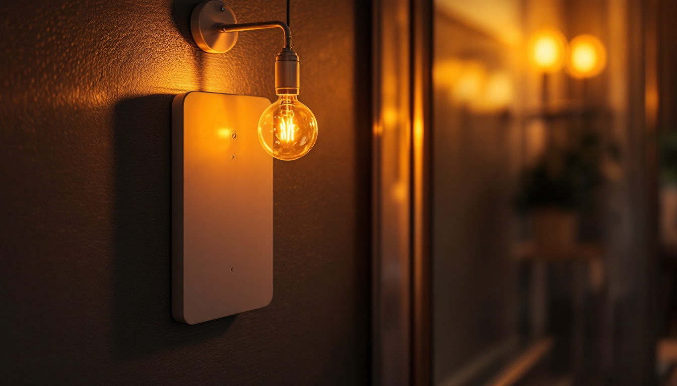 A photograph of a beautifully designed light switch in an elegantly lit room