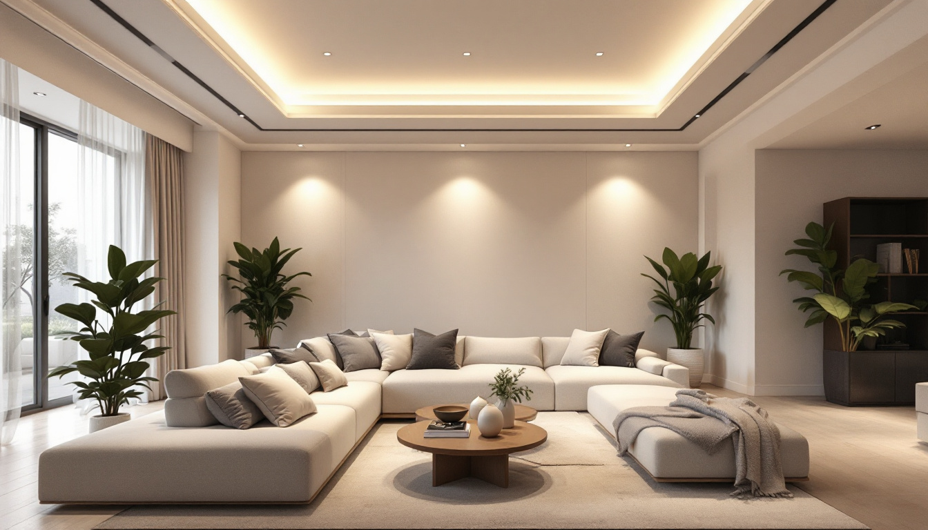 A photograph of a beautifully designed room showcasing recessed lighting fixtures in use