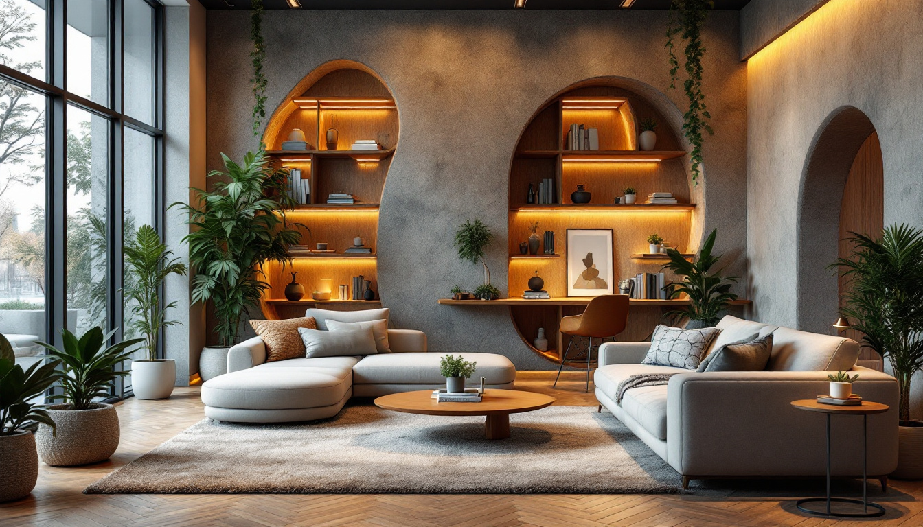 A photograph of a beautifully designed interior space that showcases innovative uses of furniture and decor