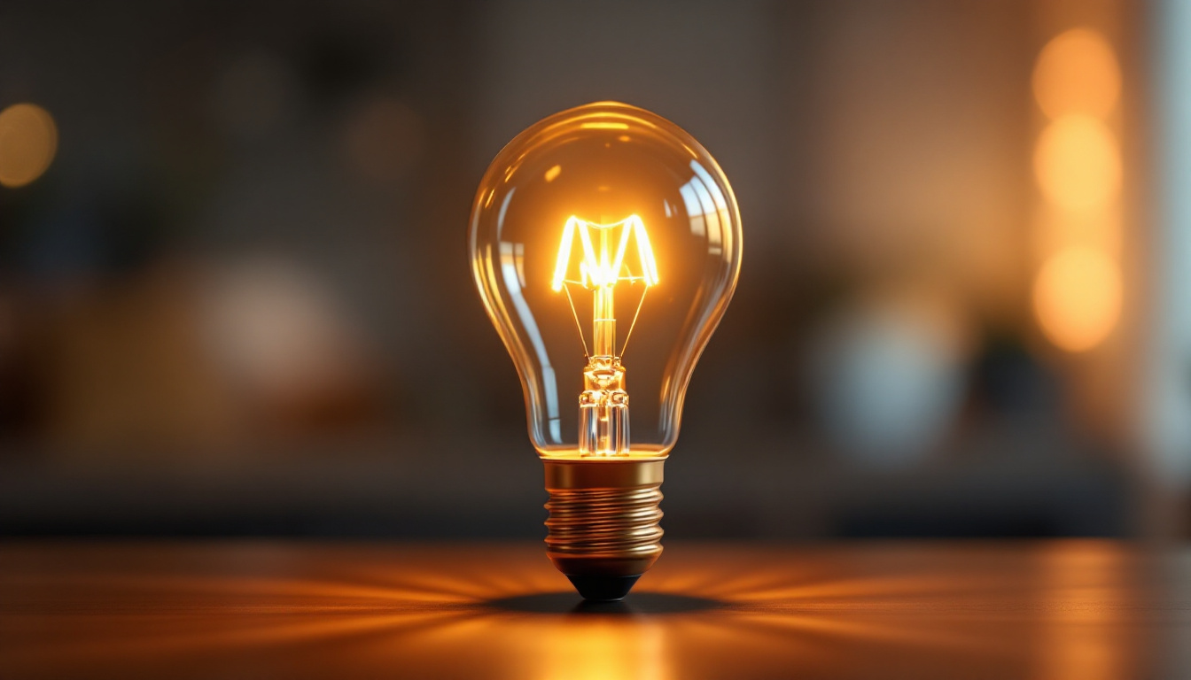 A photograph of a beautifully designed light bulb with a standard base
