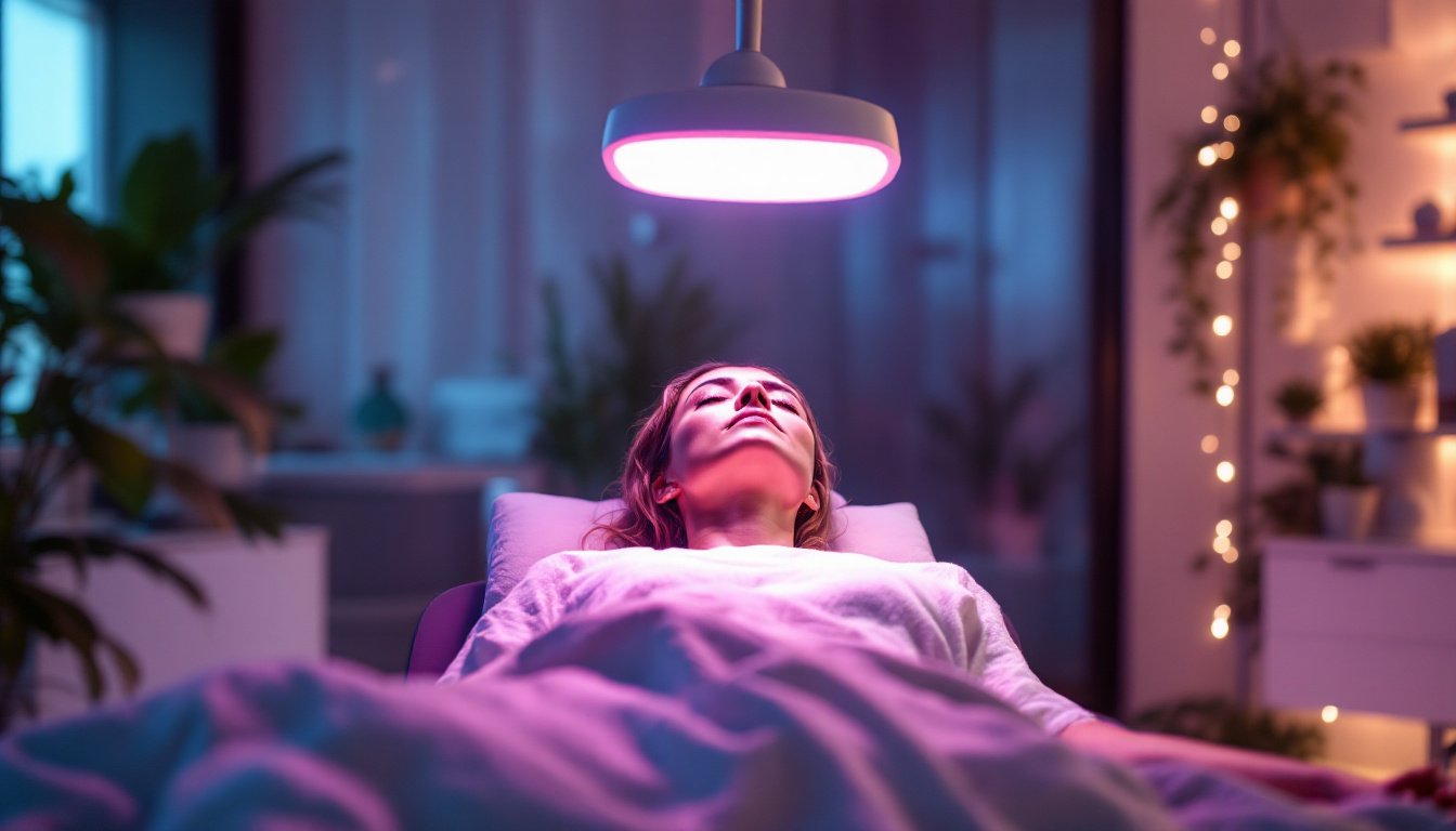 A photograph of a modern light therapy salon