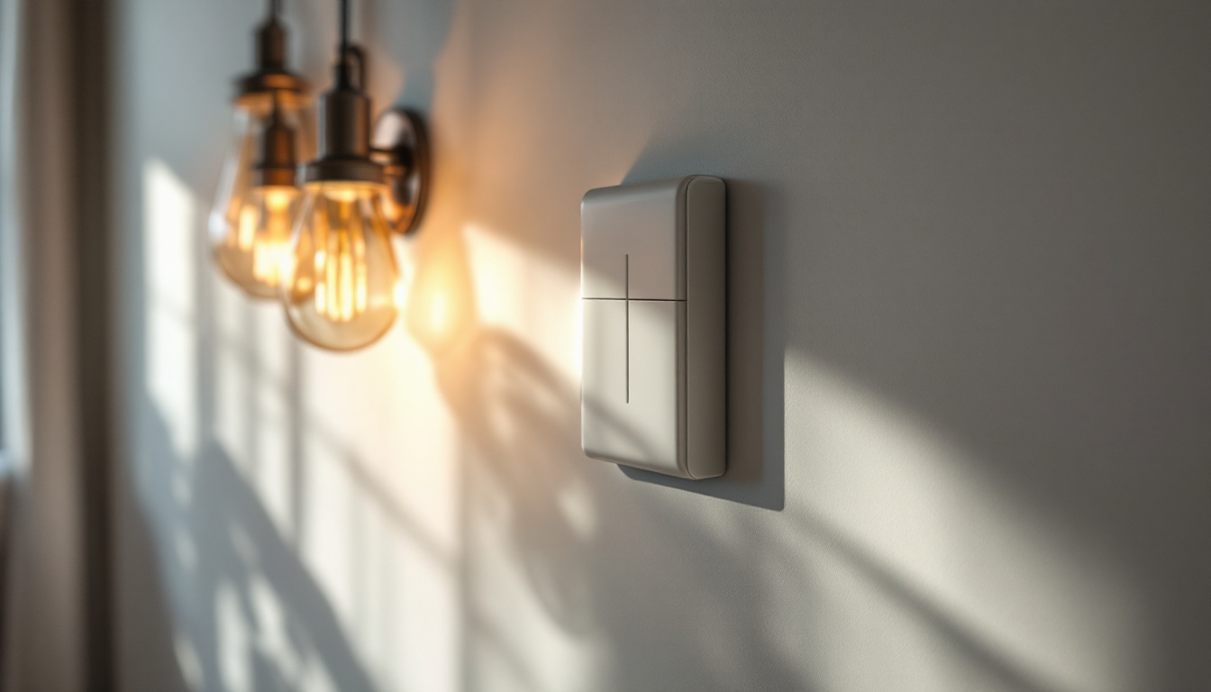 A photograph of a beautifully designed electrical switch in a well-lit setting