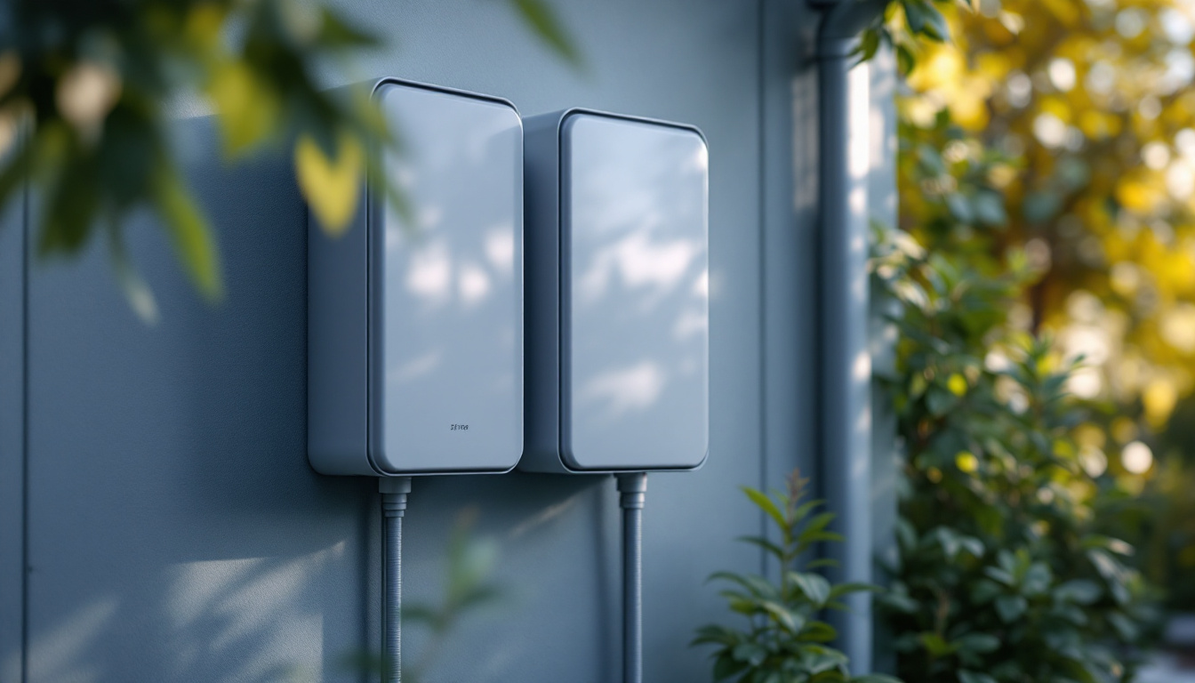A photograph of a well-installed exterior electric box mounted on a home or building
