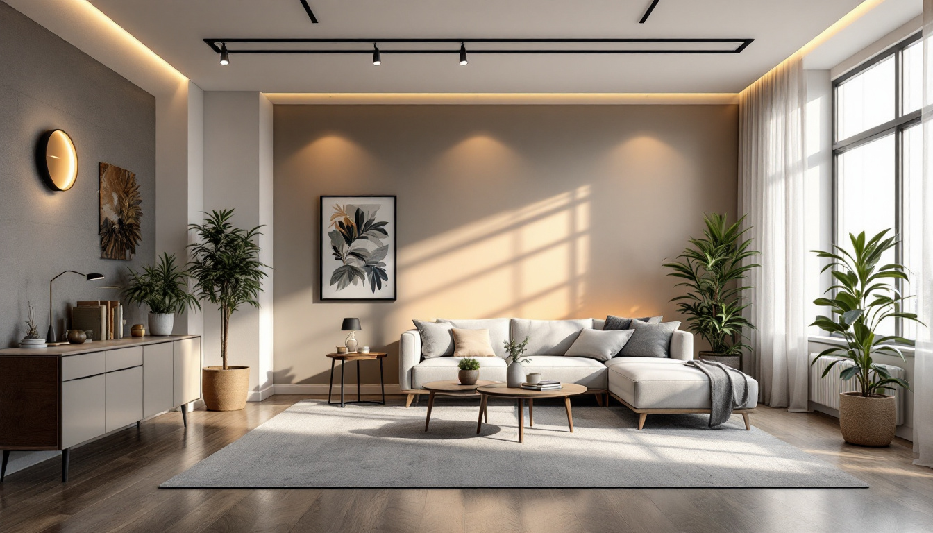 A photograph of a beautifully designed room showcasing a variety of 4-inch recessed lights in action