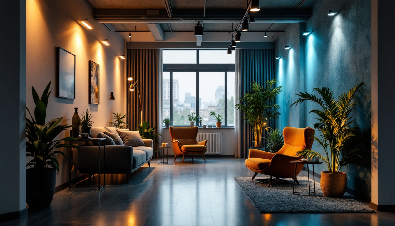 A photograph of a well-lit interior space showcasing various small strip lighting options installed in different settings