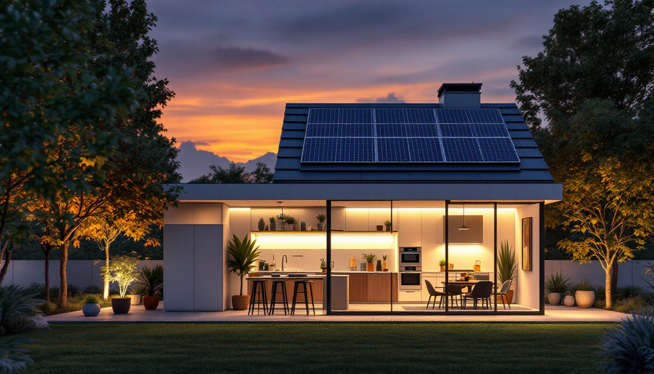 A photograph of a modern home filled with energy-efficient electric products