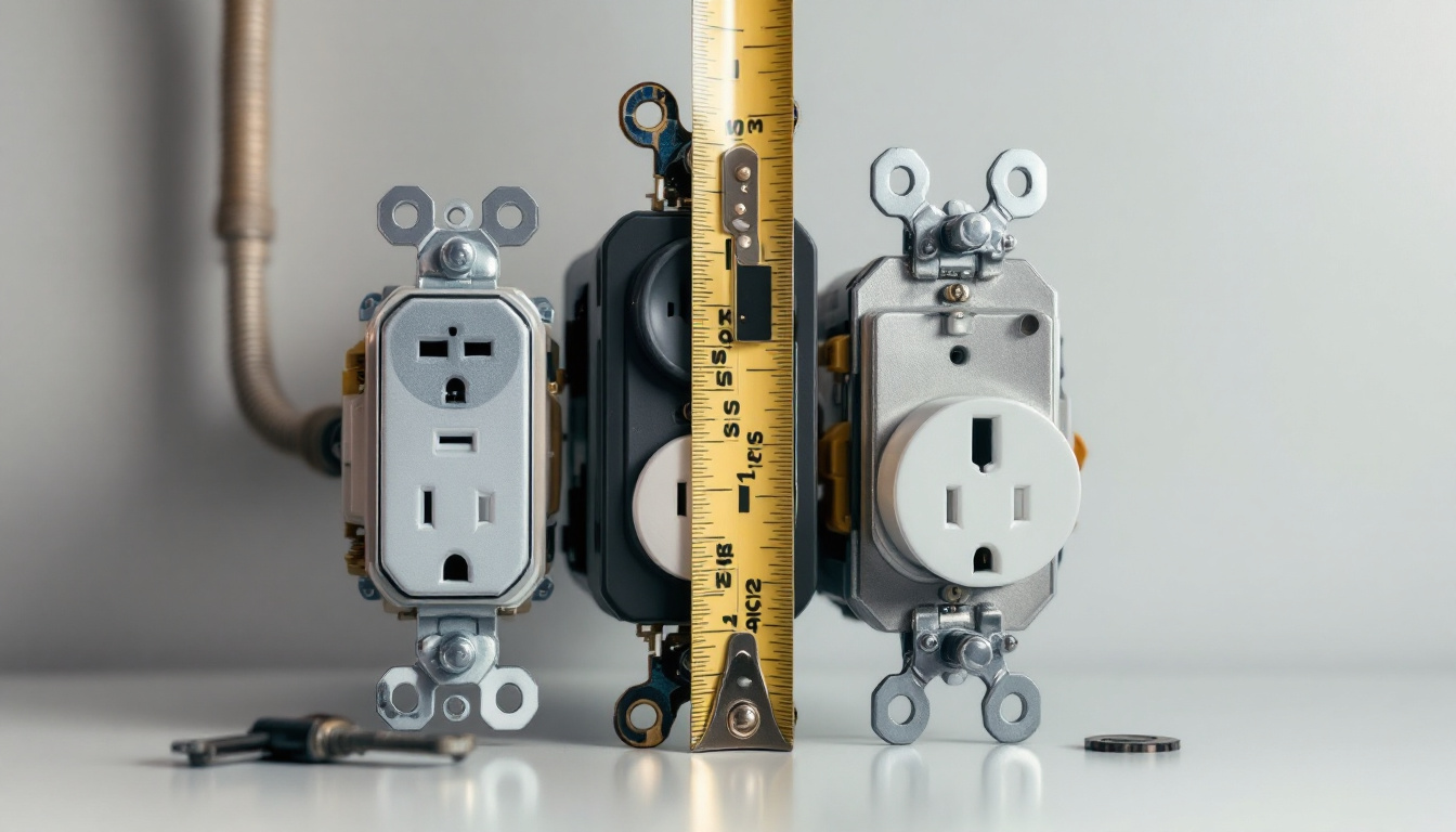 A photograph of a variety of dryer power receptacles displayed side by side