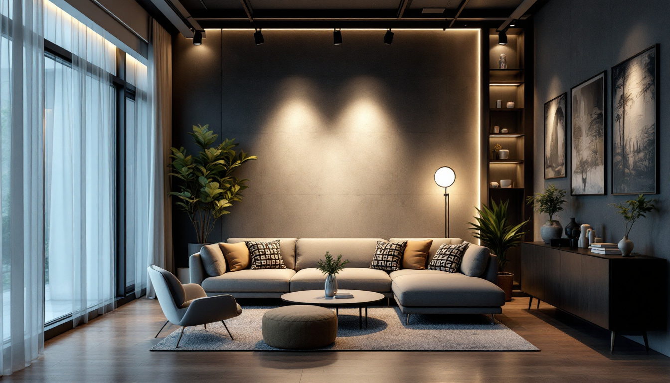 A photograph of a modern interior space illuminated by innovative led lighting solutions